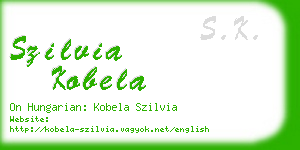 szilvia kobela business card